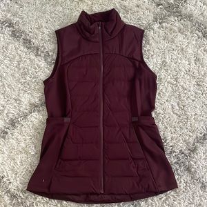 Size 10 Lululemon Down For It All Vest in Maroon